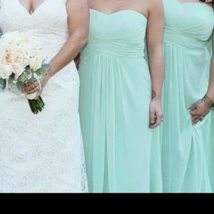 Mint David's Bridal Bridesmaid dress